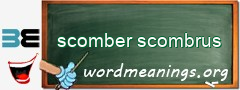 WordMeaning blackboard for scomber scombrus